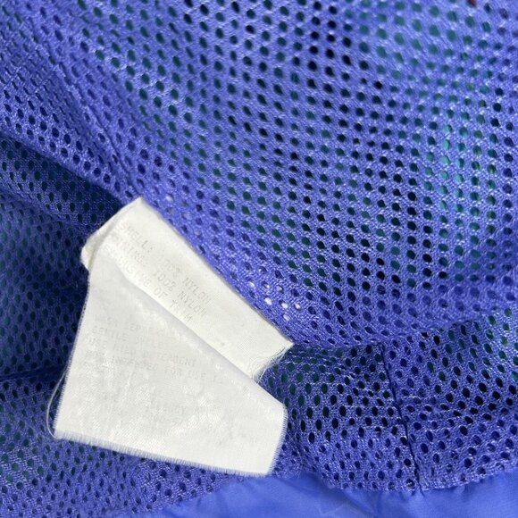 VTG Patagonia Long Jacket Full Zip Turquoise Adult Sz Large Hood Zip Pockets - Picture 15 of 15